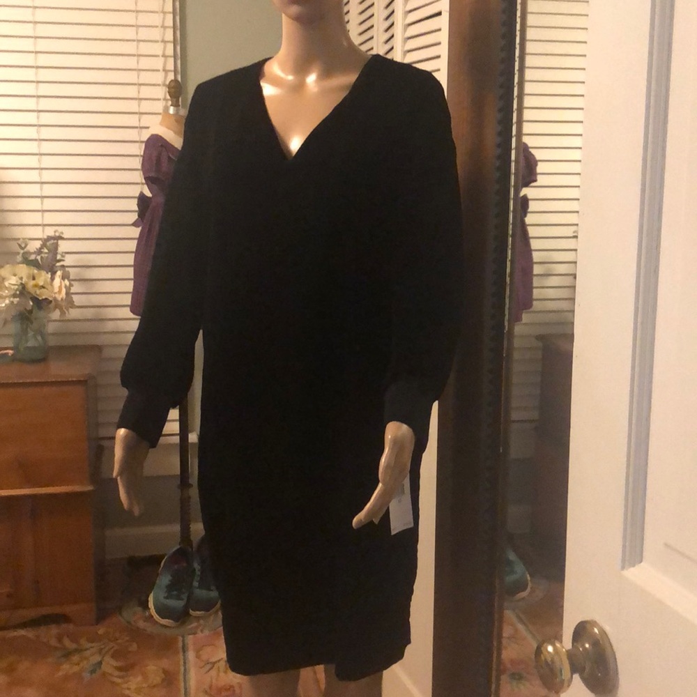 Ralph Lauren black velvet dress NWT